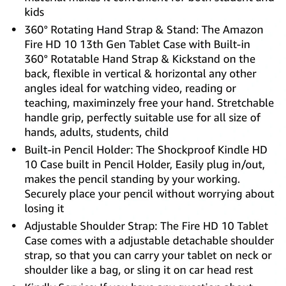 bracecnstock Fire HD 10 Tablet Case 13th Generation 2023 New